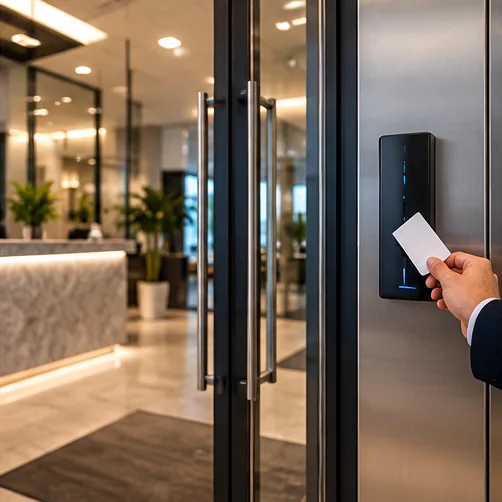 Illustration of Card-based access control