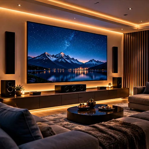 Illustration of Home theater & entertainment